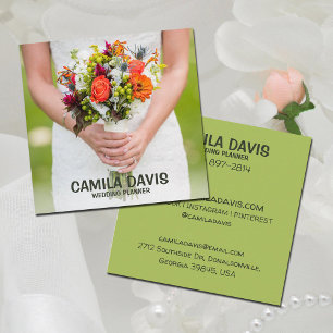 Wedding Planner Square Business Card