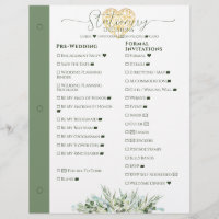 Wedding Planner Stationery Decision Binder Page
