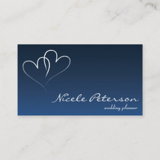 Wedding Planner - Two intertwined hearts Business Card