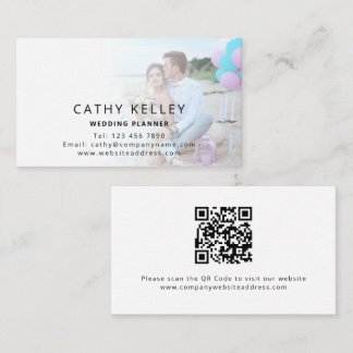 Wedding Planner with a QR Code Photo Business Card