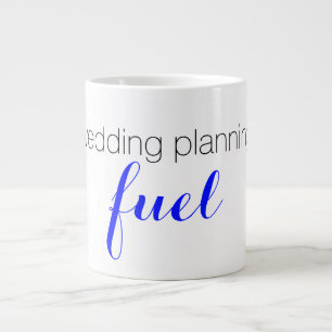 Wedding planning mug, royal blue accent large coffee mug