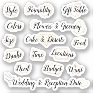 Wedding Planning Stickers