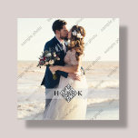 Wedding Portrait | Monogram QR Code Plaque<br><div class="desc">Customisable design with QR Code. Add you own photo, monograms. With the added special feature of a customisable QR code that is generated for you in the "personalise this product" section. Just add your chosen URL in the area provided and a unique QR code is generated on the design that...</div>