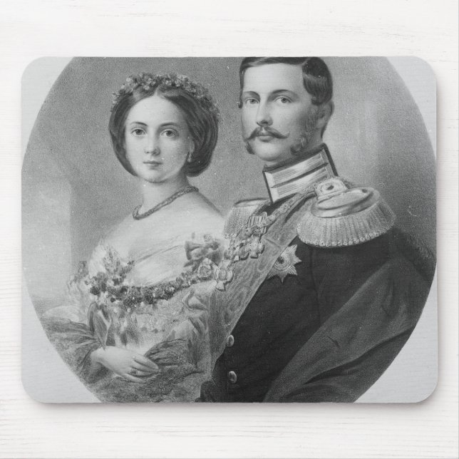Wedding Portrait of Their Royal Highnesses Mouse Mat (Front)