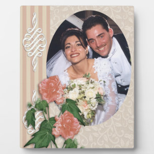 Wedding portrait photo plaque hibiscus