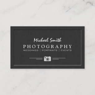 Wedding Portrait Photography Elegant Embossed Look Business Card