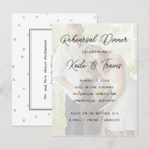 Wedding Postcard Rehearsal Dinner Photo Invitation