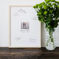 Wedding Poster Guest Handwritten Signatures 