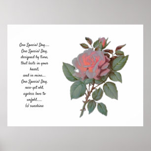 WEDDING POSTER ONE SPECIAL DAY POEM