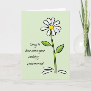 Wedding Postponed Encouragement Daisy Card