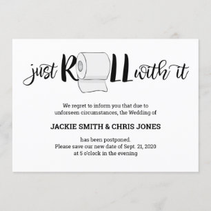 Wedding Postponement Announcement - Just Roll