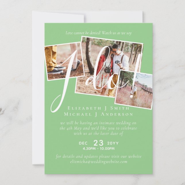 Wedding Postponement Change of Date Reception (Front)