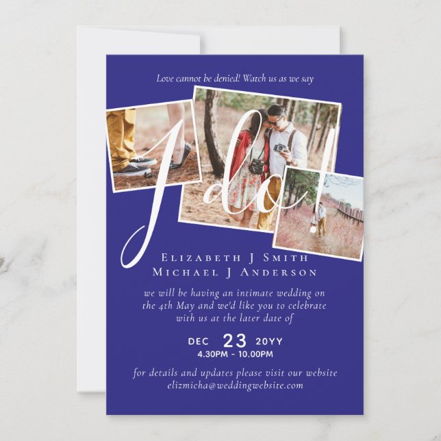 Wedding Postponement Change of Date Reception (Front)