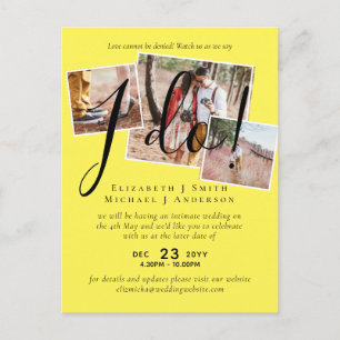 Wedding Postponement Change of Date Reception Postcard