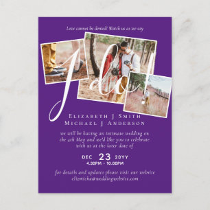 Wedding Postponement Change of Date Reception Postcard