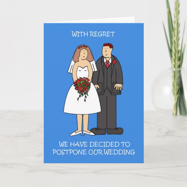 Wedding Postponement Couple Card (Front)