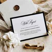 Wedding Postponement or Cancellation | With Regret