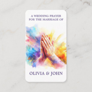 Wedding Prayer Card Praying For You Card