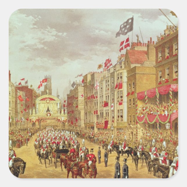 Wedding Procession of Edward, Prince of Wales Square Sticker (Front)
