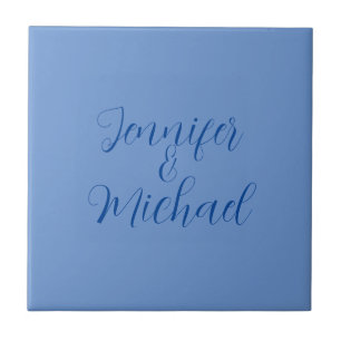 Wedding Professional Classical Blue Calligraphy Tile