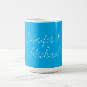 Wedding Professional Classical Handwriting Blue Coffee Mug
