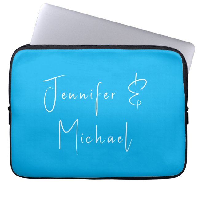 Wedding Professional Classical Sky Blue Laptop Sleeve (Front)