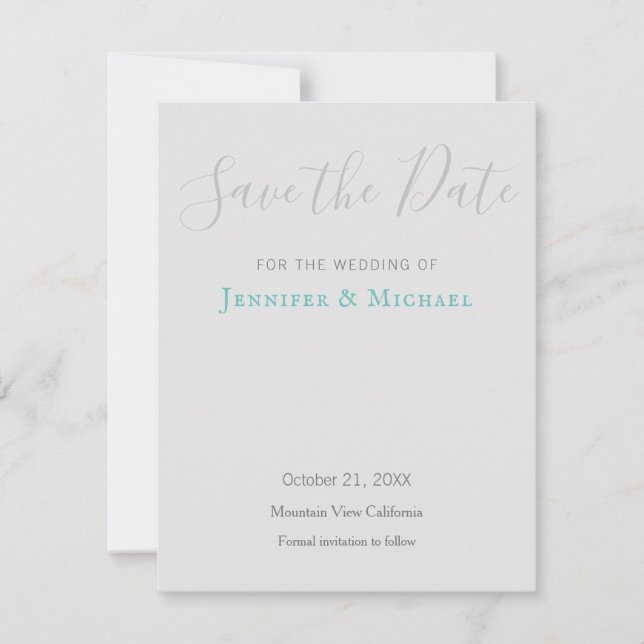 Wedding Professional Design Modern Save the Date RSVP Card (Front)