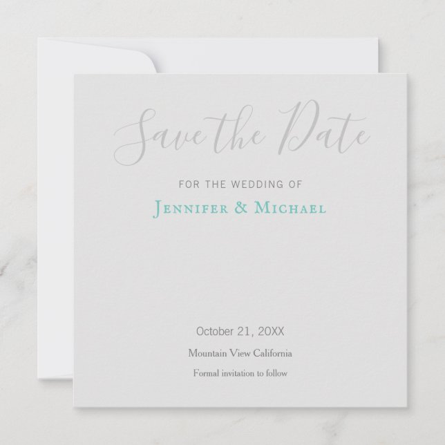Wedding Professional Design Modern Save the Date Thank You Card (Front)