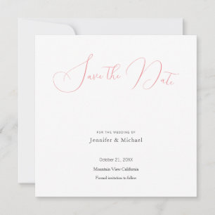 Wedding Professional Minimalist Cute Save the Date