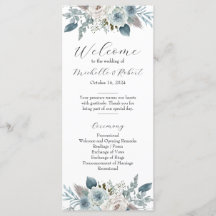 Wedding Program (4"x9")