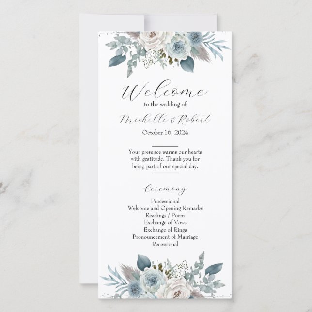 Wedding Program (8"x4") (Front)