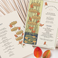 Wedding Program Art Nouveau Dragonflies