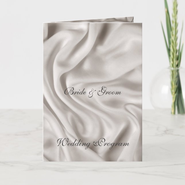 Wedding Program Cream Wedding Set Programme (Front)