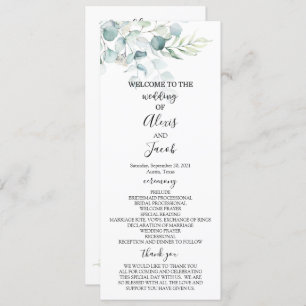 Wedding Program - Eucalyptus Invitation