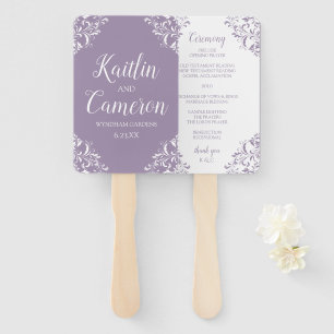 Wedding Program Fan   Nadine (Lavender) 4x6