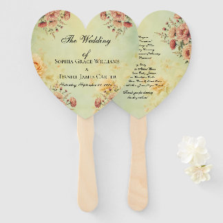 Wedding Program Fans