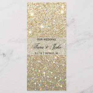 Wedding Program - Gold Glit Fab Programme