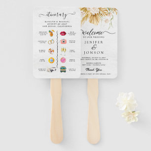  Wedding Program  Hand Fan
