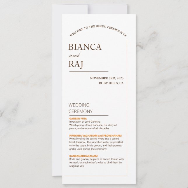 WEDDING PROGRAM INVITATION (Front)