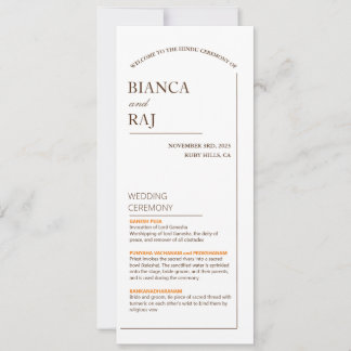 WEDDING PROGRAM INVITATION