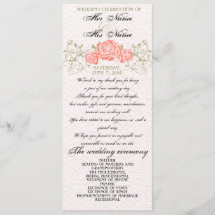 Wedding program invitation