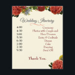 Wedding Program, Itinerary, BOHO Floral Retro<br><div class="desc">.: Customisable Wedding Itinerary/ Program
.: Retro BOHO Floral Design
.: Coordinating Pieces in my store (more stationary as well as decor)</div>