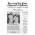 Wedding Program Newspaper Timeline Flyer