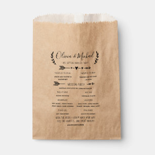 Wedding Program Order of Events Confetti Favour Bags