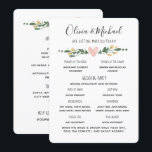 Wedding Program Order of Events Invitation<br><div class="desc">Rustic Wedding Program. Design features a modern style text layout. To make advanced changes,  please select "Click to customise further" option under Personalise this template.</div>