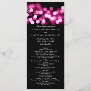 Wedding Program Pink Hollywood Glam Programme