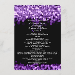 Wedding Program Purple Lights Invitation