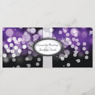 Wedding Program - Purple & Silver Bright Lights Programme