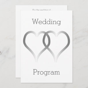 Wedding Program Silver Hearts Programme