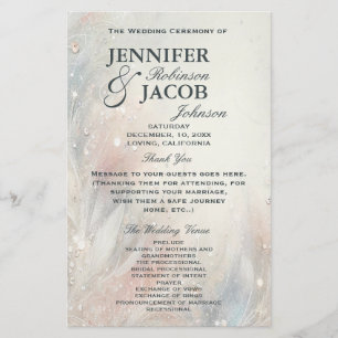 Wedding Program Soft Pastel